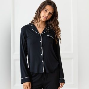 Cozy Earth Long Sleeve Bamboo Pajama Top Women’s size Large in Black